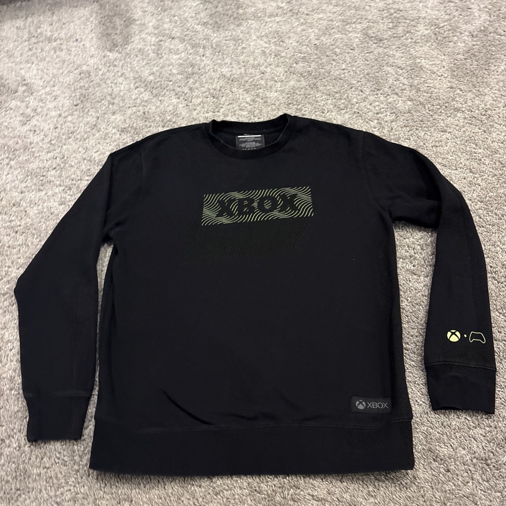 XBOX Employee Promo pullover sweatshirt Men's Size Large Black and Green Meta
